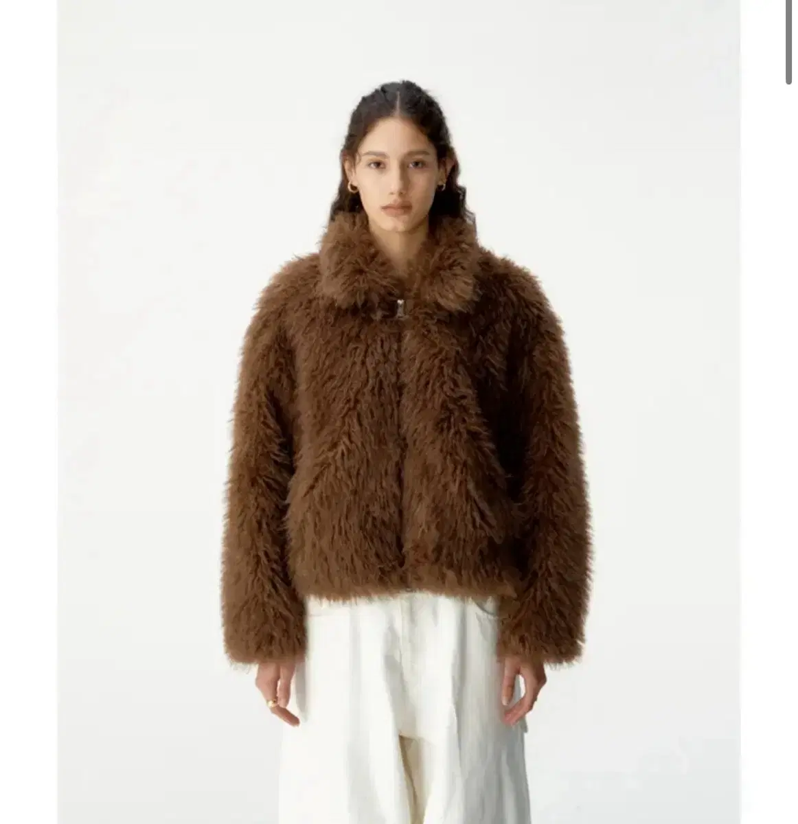 ジャケット・アウター coor Curly Fake Fur Crop Jumper (Brown) COOR | 쿠어 Coor Curly Faux Fur Crop Jumper Brown #쿠어,#쿠